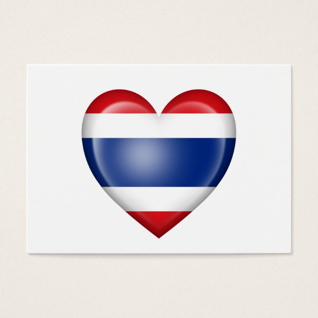 Thai Heart Flag on White (Front)