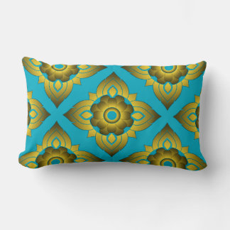 thai ikat seamless pattern background lumbar pillow