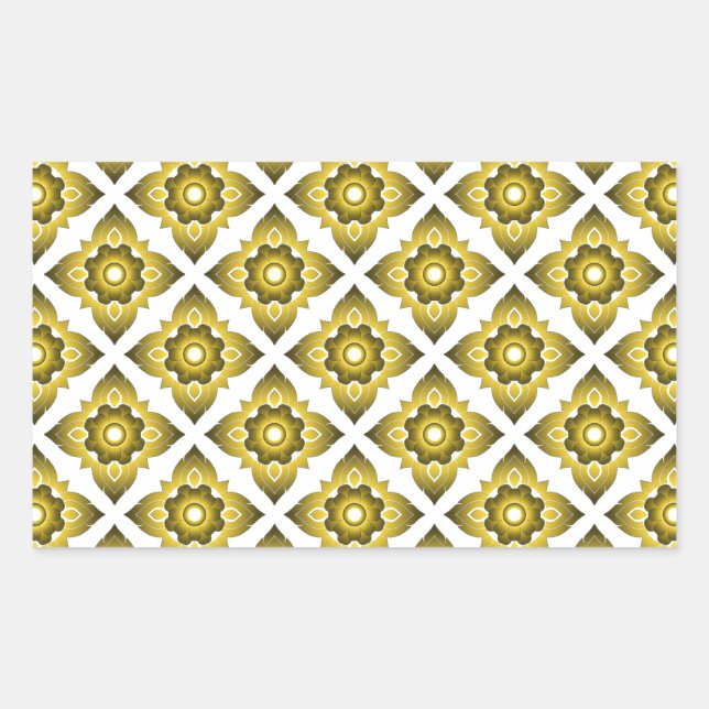 thai ikat seamless pattern background sticker (Front)