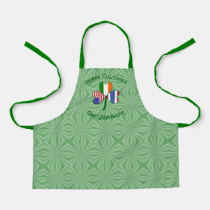Thai Irish American Flags Shamrock Personalized Apron
