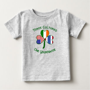 Thai Irish American Shamrock Flag Personalized  Baby T-Shirt