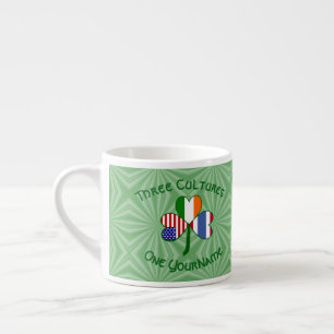Thai Irish American Shamrock Flag Personalized Espresso Cup