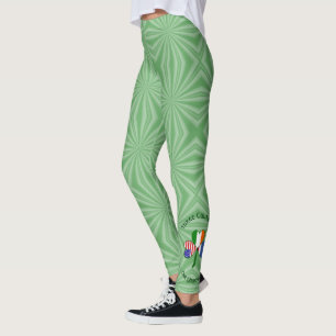 Thai Irish American Shamrock Flag Personalized  Leggings