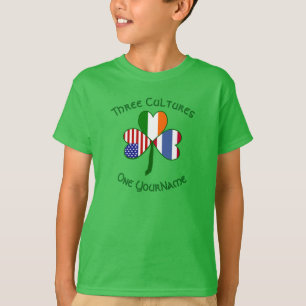 Thai Irish American Shamrock Flag Personalized T-Shirt