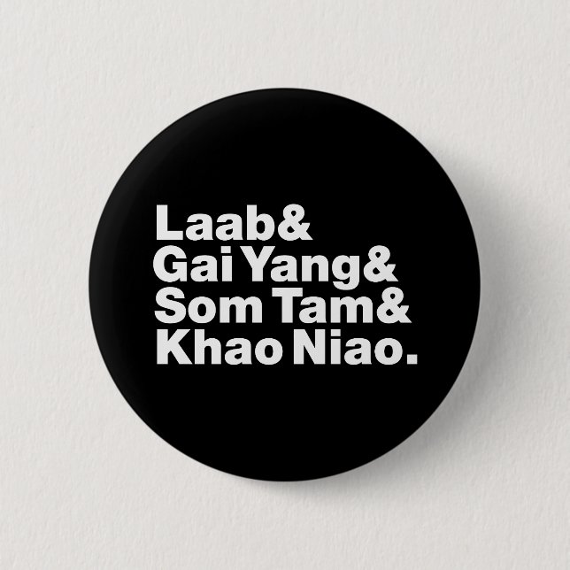 Thai Isaan Street Food 2 Inch Round Button (Front)