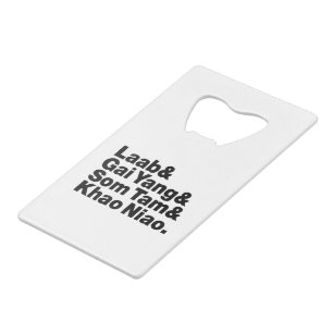 Thai Isaan Street Food Credit Card Bottle Opener