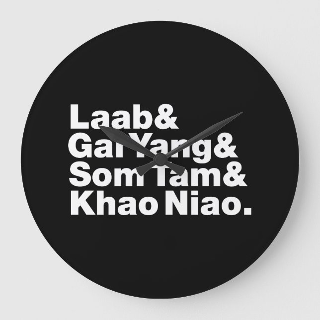 Thai Isaan Street Food Large Clock (Front)