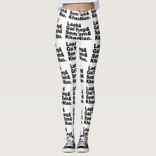 Thai Isaan Street Food Leggings (Front)