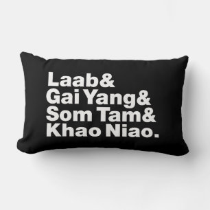 Thai Isaan Street Food Lumbar Pillow