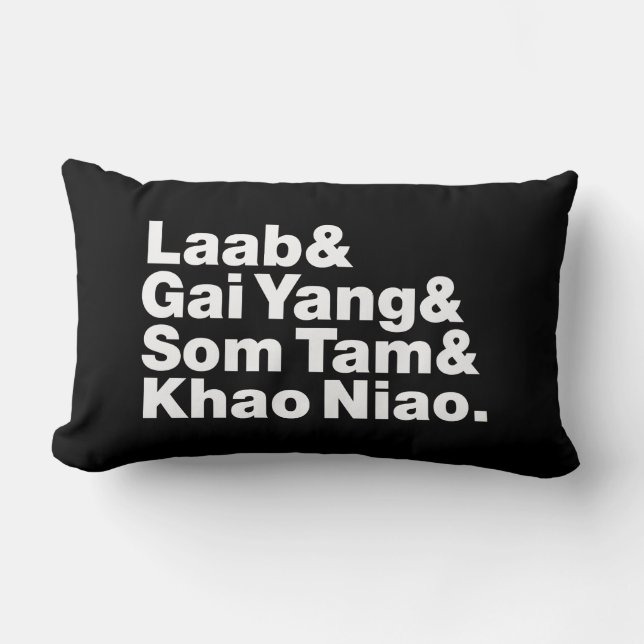 Thai Isaan Street Food Lumbar Pillow (Front)