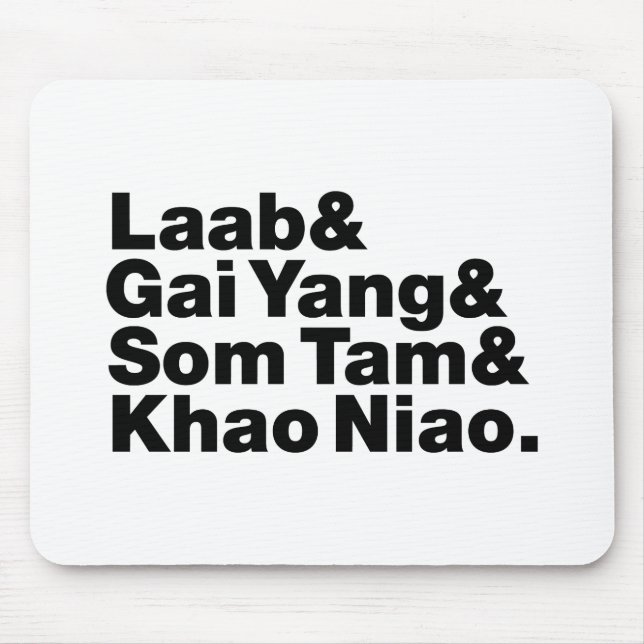 Thai Isaan Street Food Mouse Pad (Front)