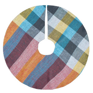 Thai Loincloth: Closeup Fabric Texture. Brushed Polyester Tree Skirt