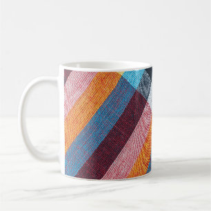 Thai Loincloth: Closeup Fabric Texture. Coffee Mug