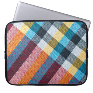 Thai Loincloth: Closeup Fabric Texture. Laptop Sleeve