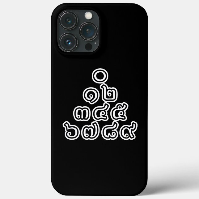 Thai Numbers Pyramid ♦ Thai Language Script ♦ Case-Mate iPhone Case (Back)