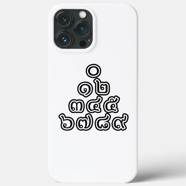 Thai Numbers Pyramid ♦ Thai Language Script ♦ Case-Mate iPhone Case (Back)