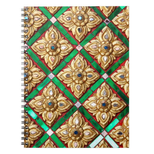 Thai pattern inside wall of Thai templethailand, a Notebook (Front)