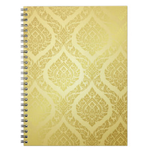 Thai Pattern supreme gold backgroundthai, pattern, Notebook