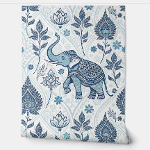 Thai pattern with pastel coloured elephant