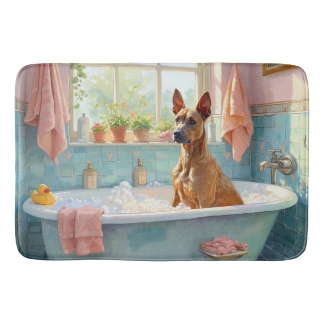 Thai Ridgeback Bath Time Modern Bathroom Decor Mat (Front)