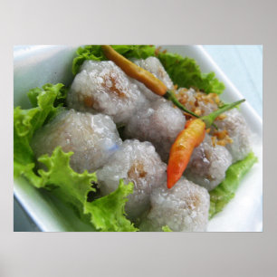 Thai Sago with Chili ... Thailand Street Food Poster