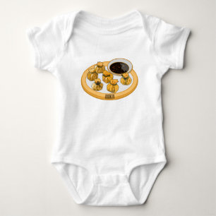 Thai shrimp purse cartoon illustration baby bodysuit