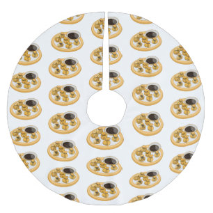 Thai shrimp purse cartoon illustration brushed polyester tree skirt