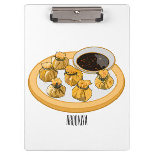 Thai shrimp purse cartoon illustration  clipboard