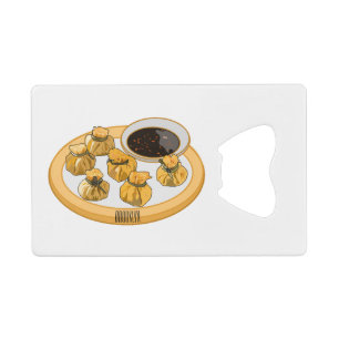 Thai shrimp purse cartoon illustration  credit card bottle opener