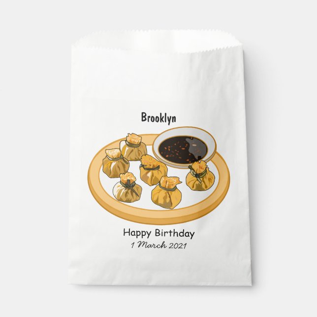Thai shrimp purse cartoon illustration favour bag (Front)