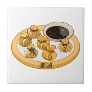 Thai shrimp purse cartoon illustration  tile