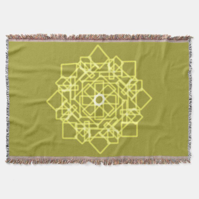 thai square pattern of modern graphic design style throw blanket (Front)