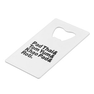 Thai Street Food Credit Card Bottle Opener