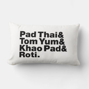 Thai Street Food Lumbar Pillow