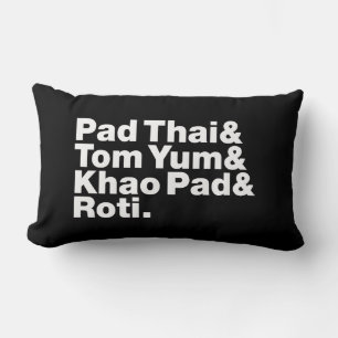 Thai Street Food Lumbar Pillow