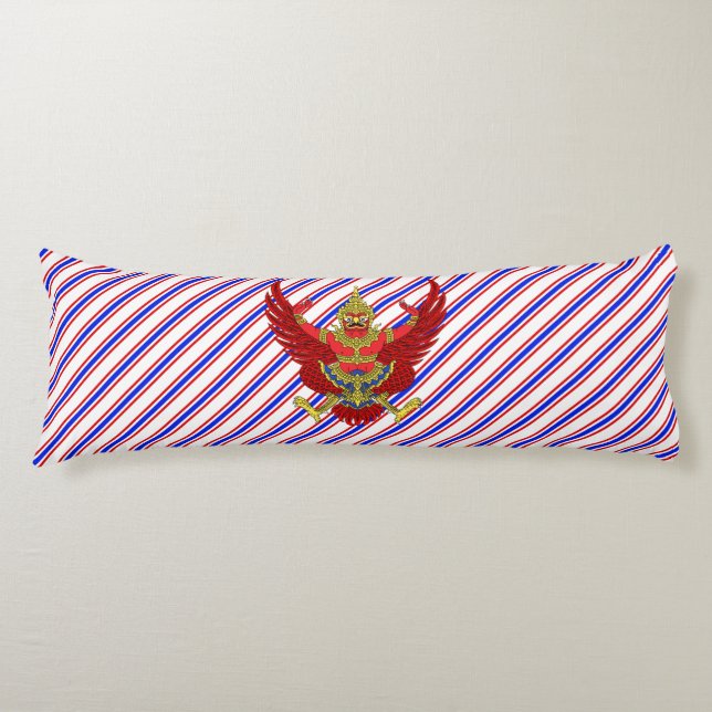 Thai stripes flag body pillow (Front)