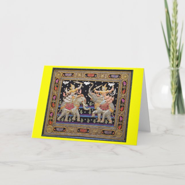 Thai Tapestry - Blank Greeting Card (Front)