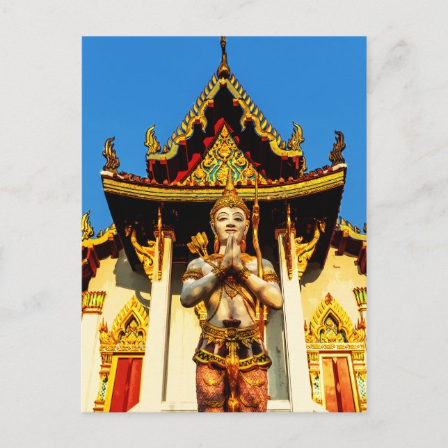 Thai Temple And Buddha 1102 Postcard (Front)