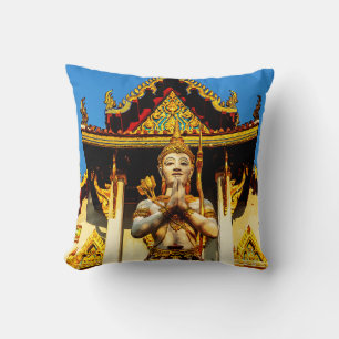 Thai Temple And Buddha 1102 Throw Pillow