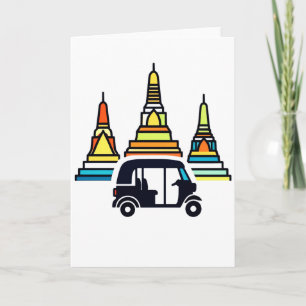 Thai Temples And Tuk Tuks Card