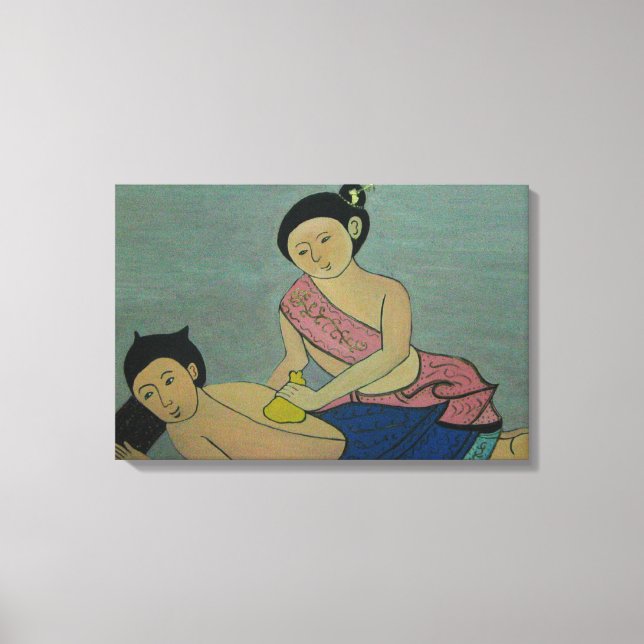 Thai Traditional Massage Canvas Print (Front)