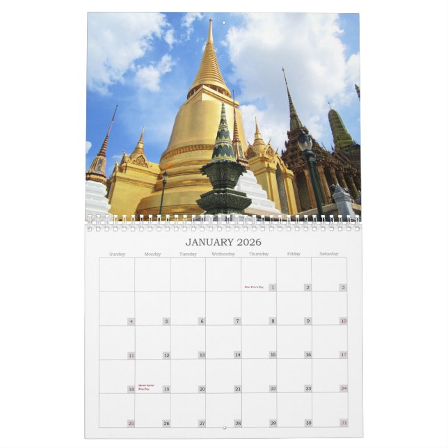 Thailand 2012 Calendar (Jan 2026)