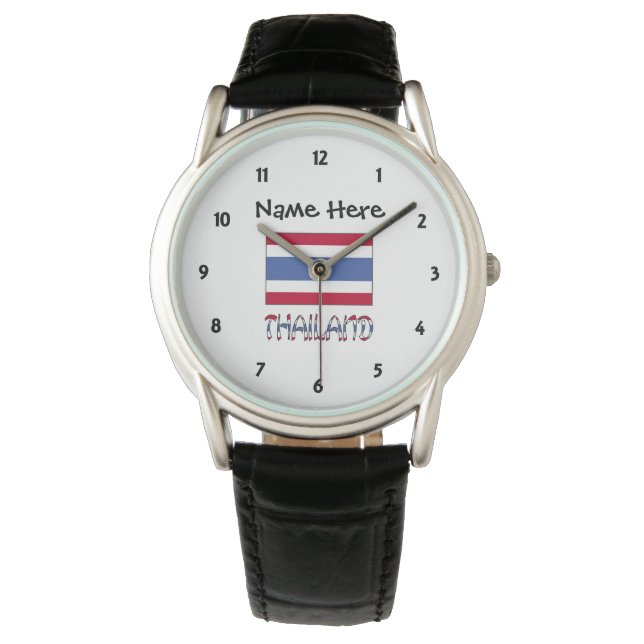 Thailand and Thai Flag Personalized  Watch (Front)