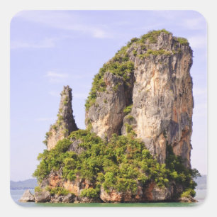 Thailand, Andaman Sea. Ao Phang Nga Islands in Square Sticker