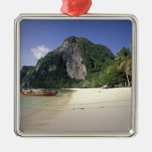 Thailand, Andaman Sea, Ko Phi Phi Island, Beach Metal Ornament
