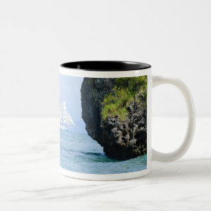 Thailand, Andaman Sea. Star Fyer clipper ship 2 Two-Tone Coffee Mug