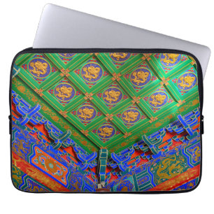 Thailand, Bangkok Dragon Temple Laptop Sleeve