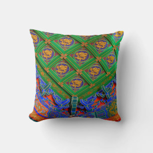 Thailand, Bangkok   Dragon Temple Throw Pillow