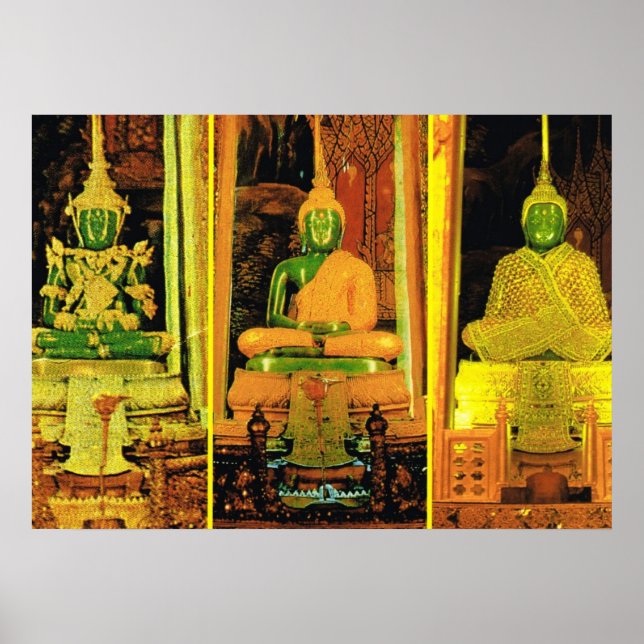 Thailand, Bangkok, Emerald Buddha Poster (Front)
