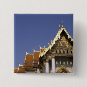 Thailand, Bangkok. Morning sun reflects off the 2 Inch Square Button